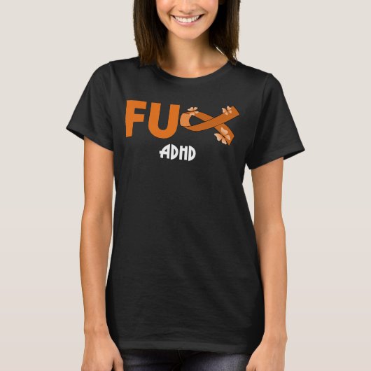 witziger Fu Adhd für Adhd Krieger T-Shirt (Vorderseite)