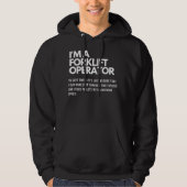 witziger Gabelstaplerbescheid Hoodie (Vorderseite)