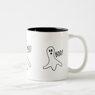 witziger Geisterschrei zwischen Grafik-Design Zweifarbige Tasse