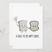 Witziger Glückwunsch: Ein Toast zum glücklichen Pa Save The Date (Vorne/Hinten)