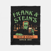 Witziger Halloween-Frank und Steins Bar Grill Fleecedecke (Vorderseite)