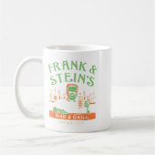 Witziger Halloween-Frank und Steins Bar Grill Kaffeetasse (Links)