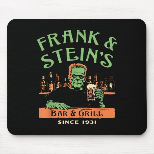 Witziger Halloween-Frank und Steins Bar Grill Mousepad (Vorne)