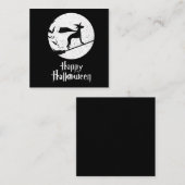 Witziger Halloween-Kostüm Hexe WHIPPET Hund Lover Quadratische Visitenkarte (Vorne/Hinten)