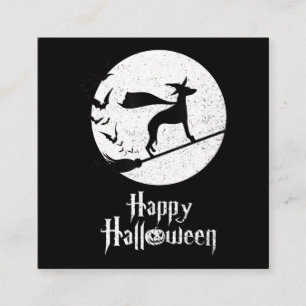 Witziger Halloween-Kostüm Hexe WHIPPET Hund Lover Quadratische Visitenkarte