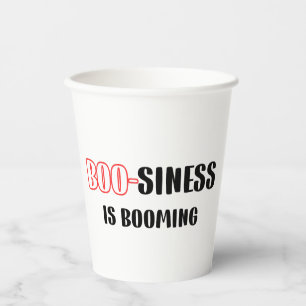 Witziger Halloween-Pun - Boosiness boomt Pappbecher