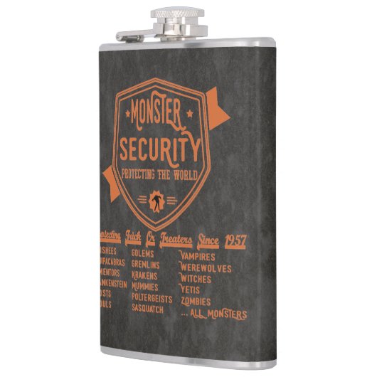 Witziger Halloween-Sicherheitsgeist Flachmann (Links)