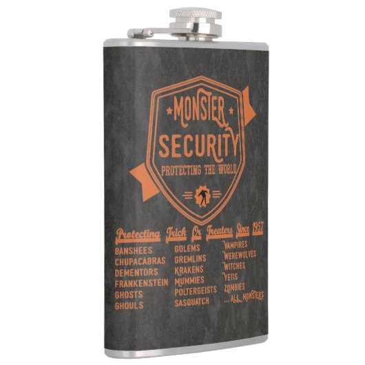 Witziger Halloween-Sicherheitsgeist Flachmann (Rechts)