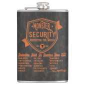 Witziger Halloween-Sicherheitsgeist Flachmann (Vorderseite)