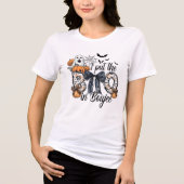 Witziger Halloween-T - Shirt: 'Ich habe das BOO in Tri-Blend Shirt (Vorderseite)