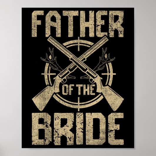 Witziger Hochzeitvater der Brautjagd Poster (Vorne)