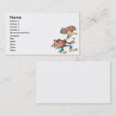 witziger hügeliger Redneck mit Cartoon Visitenkarte (Vorne/Hinten)