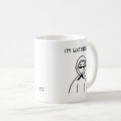 Witziger Humor, ich schaue dir ein Quirky-Geschenk Kaffeetasse (VorderseiteRechts)
