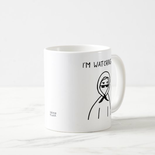 Witziger Humor, ich schaue dir ein Quirky-Geschenk Kaffeetasse (VorderseiteRechts)