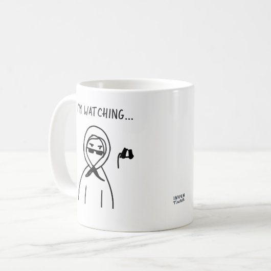 Witziger Humor, ich schaue dir ein Quirky-Geschenk Kaffeetasse (Vorderseite Links)