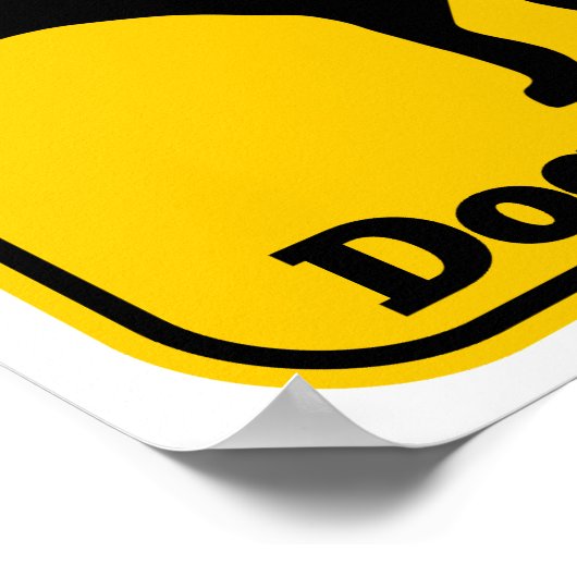 Witziger Hund am Arbeitsplatz Poster (Ecke)