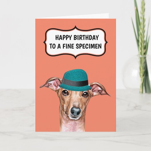 Witziger Hund zu Vater Mutter Spaß Karte (Vorderseite)