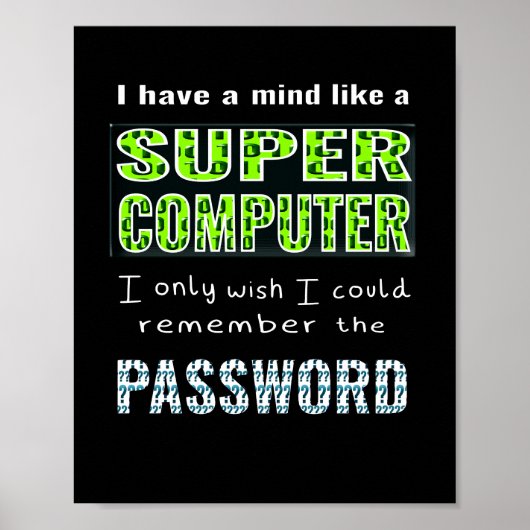 witziger IT-Witz für Büroassistent Poster (Vorne)