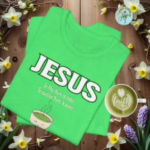 witziger Jesus und Matcha, matcha-grüner T - Shirt