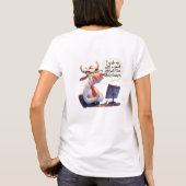 Witziger Kuhboss mit Laptop T-Shirt (Rückseite)