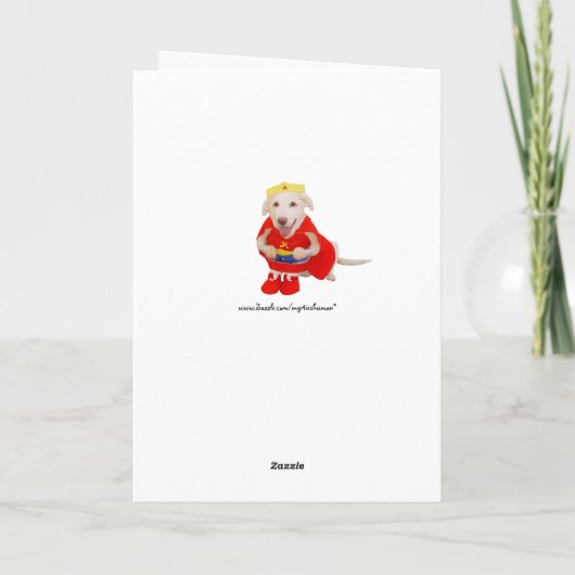 Witziger Labrador als menschliche Halloween-Karte Karte (Rückseite)