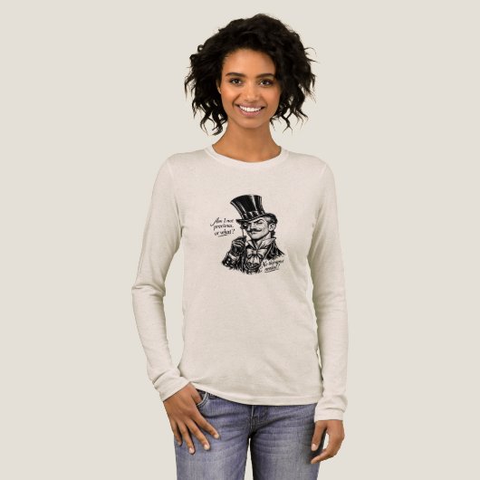 Witziger Lord Karikatur Tri-Blend Shirt (Volle Vorderseite)