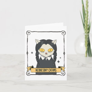 Witziger Mittwoch Cat Halloween Cat Spooky Cat Beä Karte