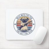 Witziger Mops mit Waffen - Chaos mit dem Mops, den Mousepad (Mit Mouse)
