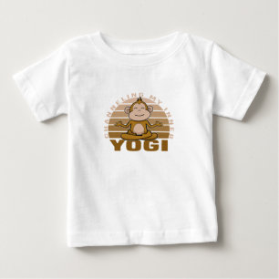 Witziger niedlicher Affe, der Yoga macht, lustige Baby T-shirt