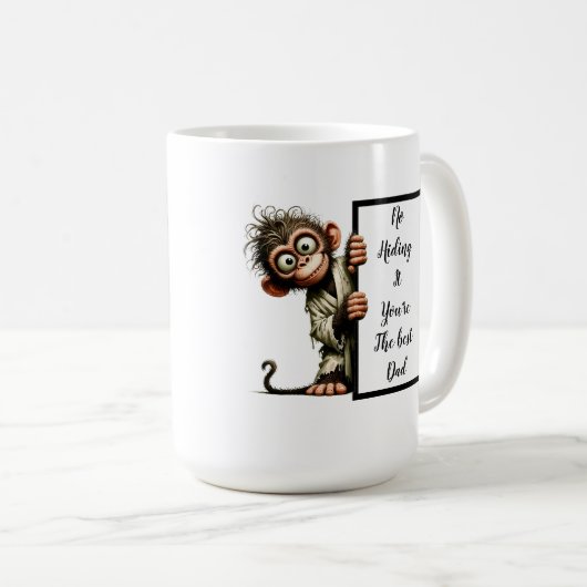 Witziger Papa-Geschenk mit lustigem und sonderbare Kaffeetasse (VorderseiteRechts)