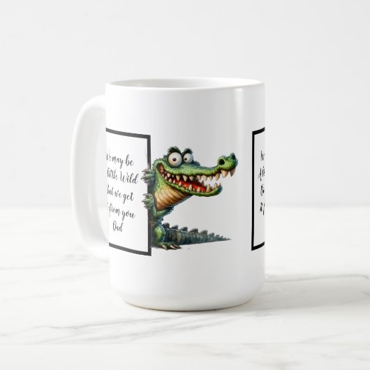 Witziger Papa-Geschenk mit lustiger und eigenartig Kaffeetasse (Vorderseite Links)