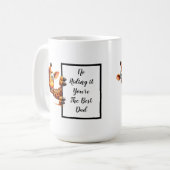 Witziger Papa-Geschenk mit lustiger und sonderbare Kaffeetasse (Vorderseite Links)