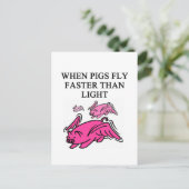 witziger Physikwitz Postkarte (Stehend Vorderseite)