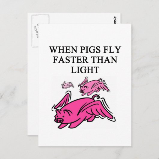 witziger Physikwitz Postkarte (Vorne/Hinten)