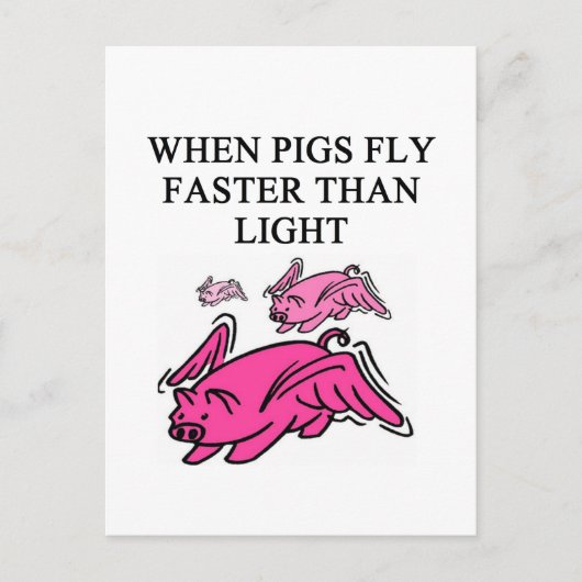 witziger Physikwitz Postkarte (Vorderseite)