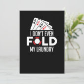 Witziger Poker, den ich nicht einmal meine Wäsche  Einladung (Stehend Vorderseite)