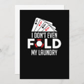 Witziger Poker, den ich nicht einmal meine Wäsche  Einladung (Vorne/Hinten)