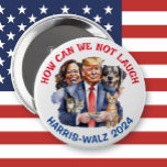 Witziger politischer Humor | Stimme für Kamala But Button<br><div class="desc">Ein lustiger politischer Hut. Donald Trump hält Katzen und Kamala Harris lacht. Pro-Kamala,  Anti-Trump-Taste. Stimmen Sie für Kamala Harris.</div>