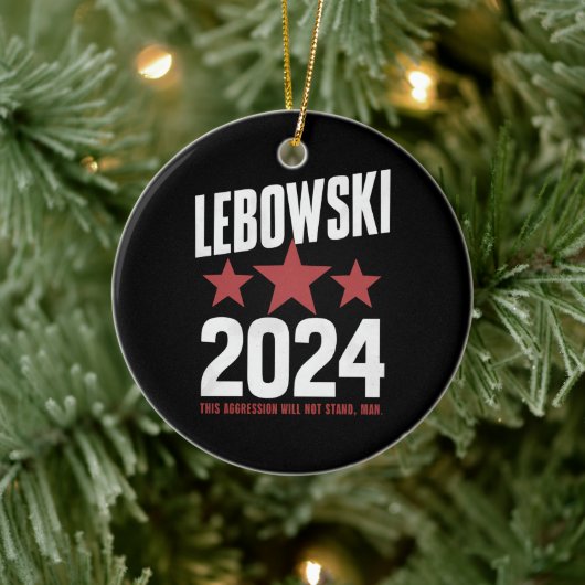 Witziger politischer Name Lebowski - politische Wa Keramik Ornament (Baum)