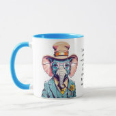 Witziger Rat eines Elefanten Tasse (Links)