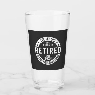 witziger Ruhestand 2024 Glas