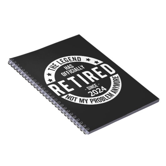 witziger Ruhestand 2024 Notizblock (Rechte Seite)