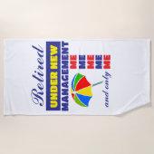 witziger Ruhestand in der Sonne Strandtuch (Vorderseite)