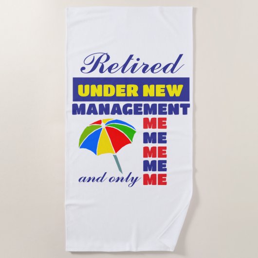 witziger Ruhestand in der Sonne Strandtuch (Vorderseite)