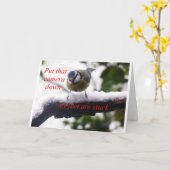 witziger Schneebaum Karte (Gelbe Blume)