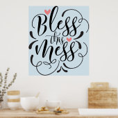 witziger Segen dieses Schlamassel zurück zum Schul Poster (Küche)