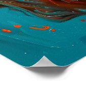 witziger Skull schreit wegen heißem Wetter Poster (Ecke)