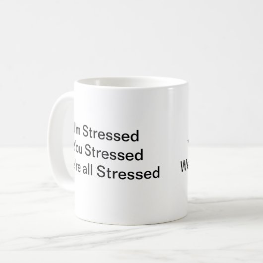 Witziger Spaß, der die Arbeit erledigt Kaffeetasse (Vorderseite Links)