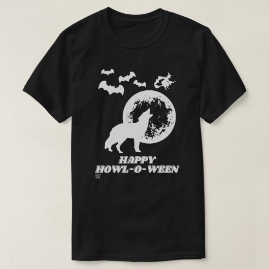 witziger T - Shirt "HAPPY HOWL-O-WEEN 2" (Design vorne)