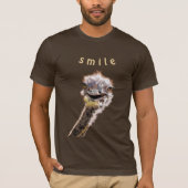 Witziger T - Shirt mit Happy Ostrich - Lächeln (Vorderseite)